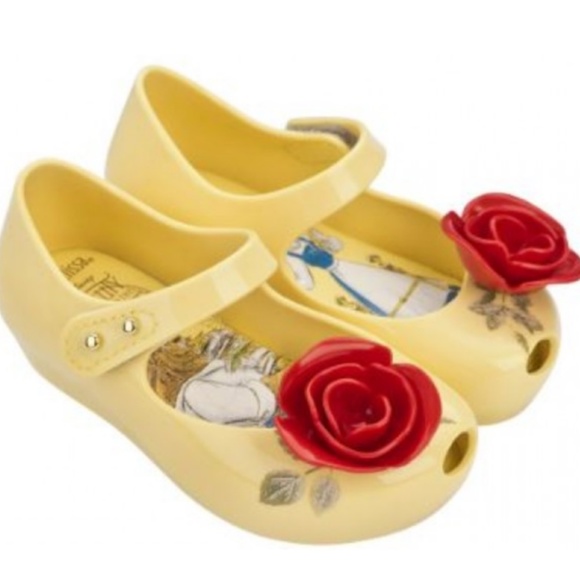 Mini Melissa Other - Mini Melissa Beauty & The Beast Yellow Rose Shoes